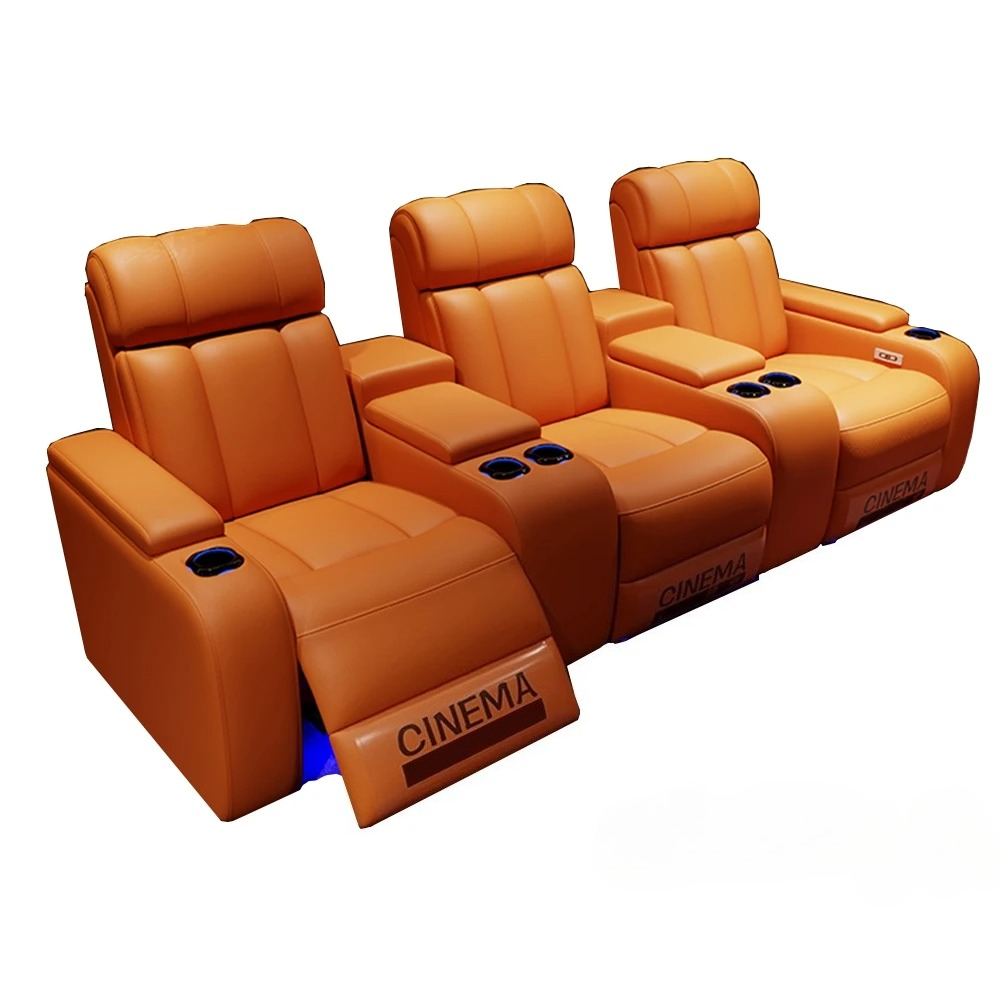 Home Cinema Chairs - Luxuriöse elektrische Liegestühle mit Getränkehaltern, Polsterung