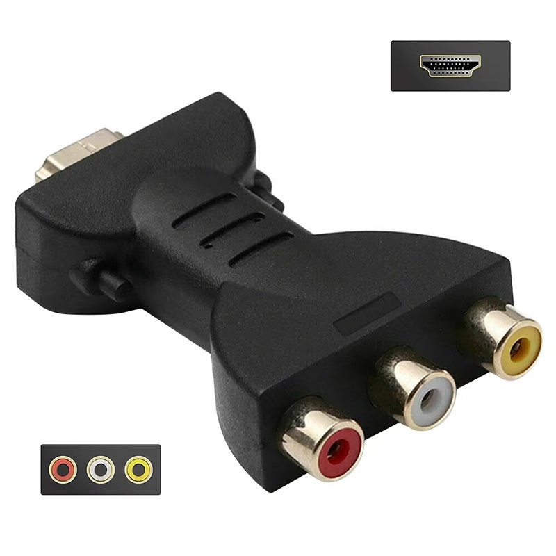 Home Cinema Tv - AV-zu-HDTV-Composite-Adapter mit 3 RCA-Anschlüssen (Rot, Weiß,