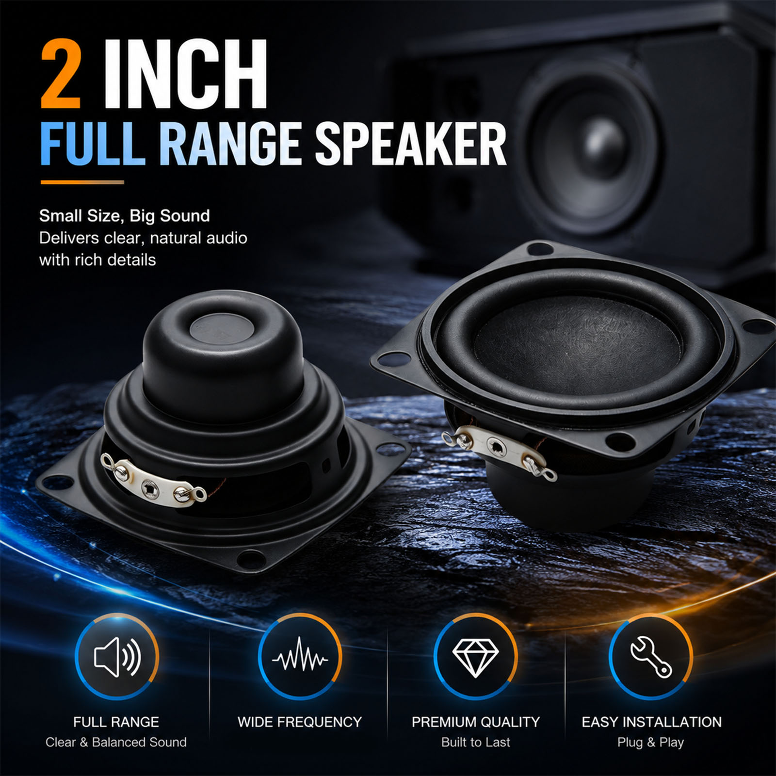 2Pcs 2 Zoll Mini Audio Tragbar – Home Cinema Jbl Bewertung und Preis