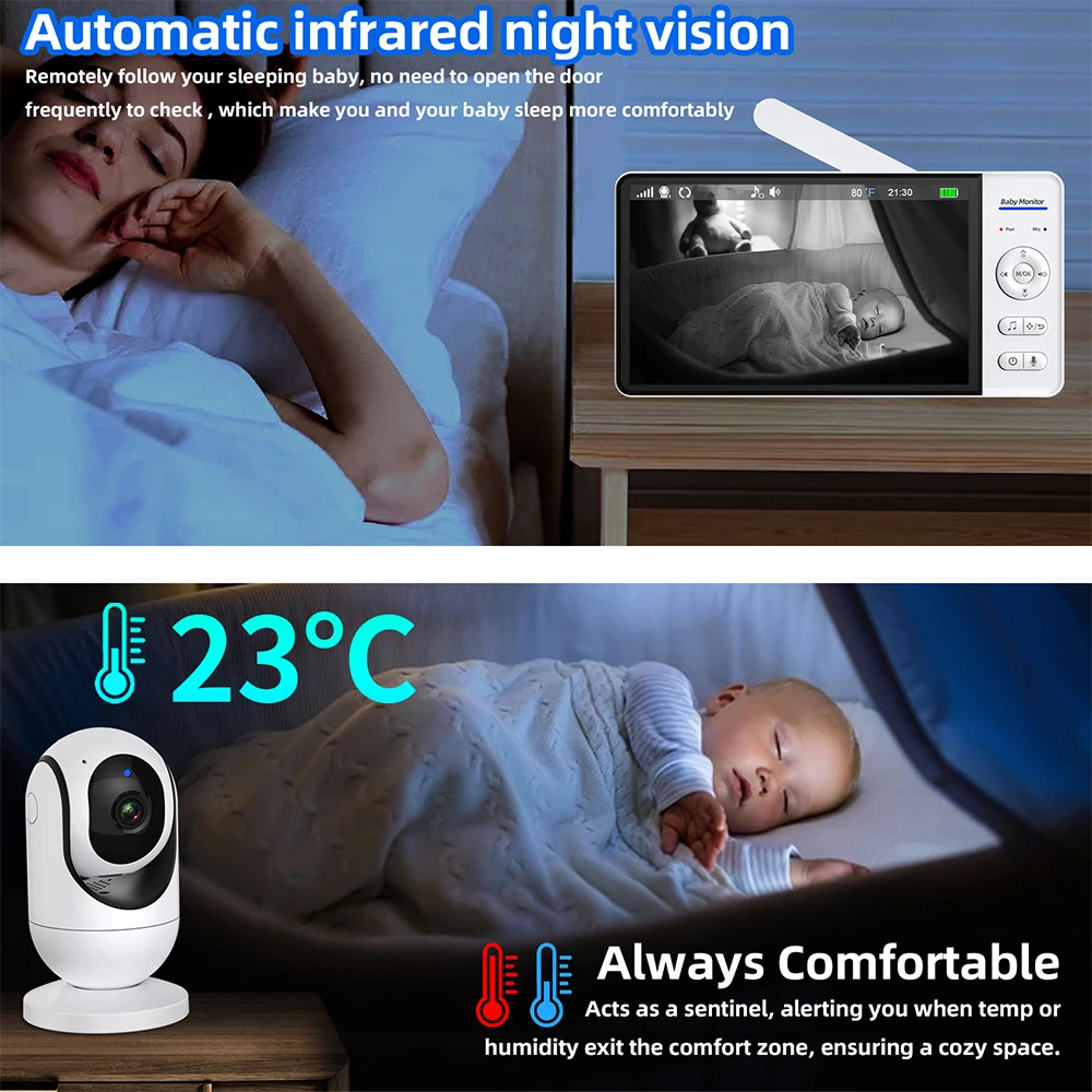 7-Zoll-Video-Babyphone mit Nac – Home Cinema Wireless Bewertung und Preis