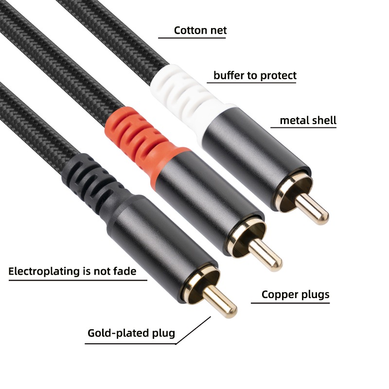1/2/3 m 1 Cinch-Stecker auf 2  – Audio Home Cinema Bewertung und Preis